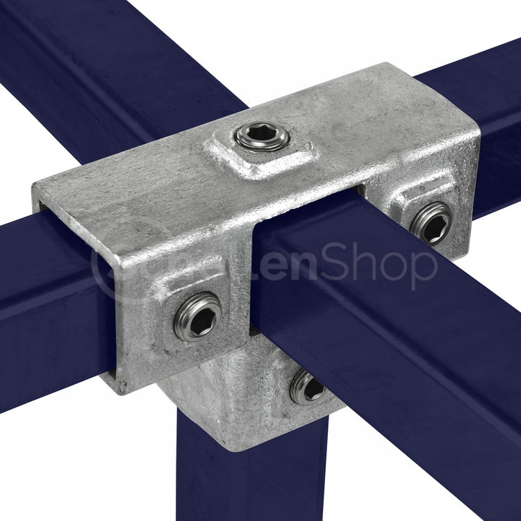 608024S-40-00 Rohrverbinder Kreuzverbinder für Stützrohr | Typ 24S | Vierkantrohr
