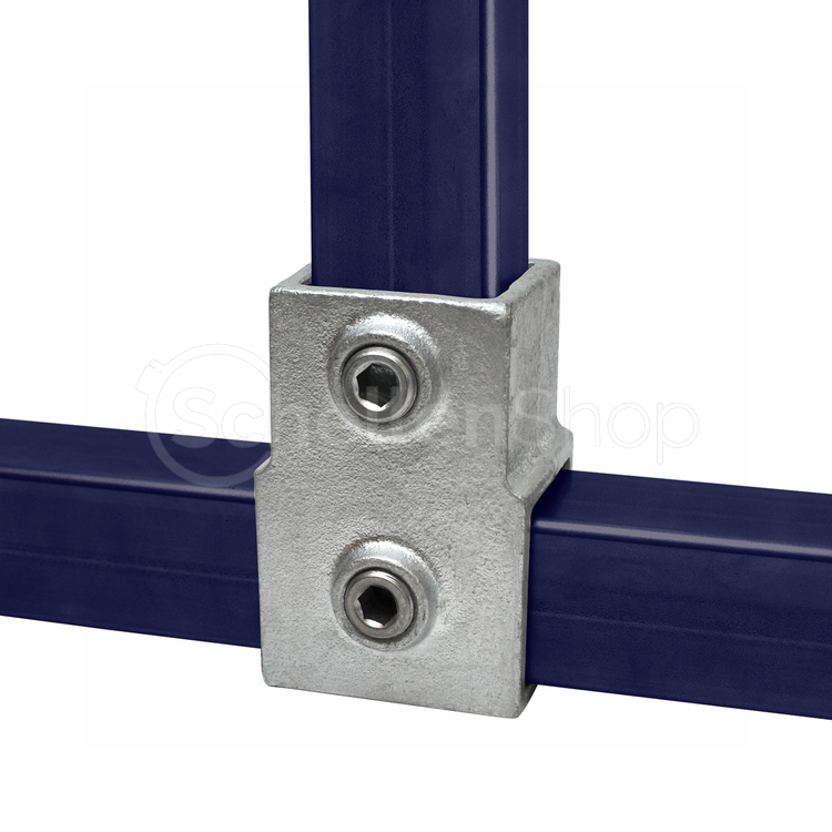 608002S-40-00 Rohrverbinder T-Stück kurz | T-Verbinder | Vierkantrohr