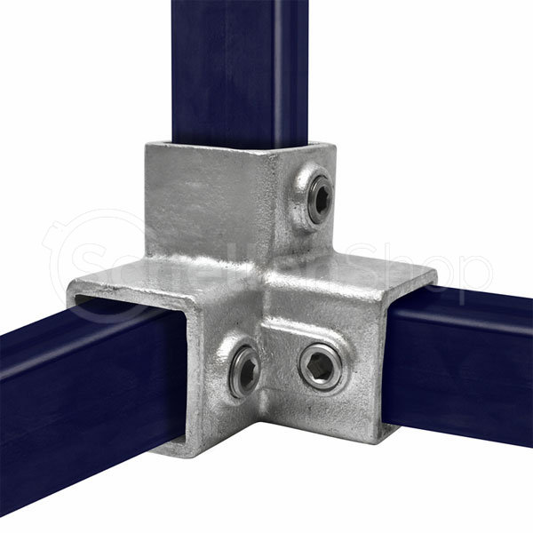 Dreiweg-Eckst-ck-90-1 Rohrverbinder Dreiweg Eckstück 90° | 25x25 / 40x40 | Quadratrohr